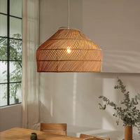 Handwoven Rattan Pendant Light, Nordic Design for Dining Room, Bar, Teahouse, Restaurant
