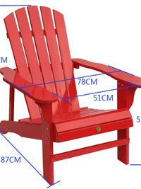 Adirondack Solid Wood Outdoor Recliner Chair for Patio Garden