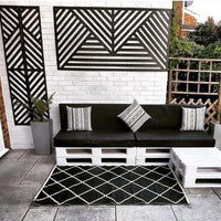 Outdoor Wood Plastic Composite Carved Privacy Screen Panel for Garden Patio