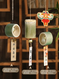Bamboo Wind Chime Kit, Chinese Style Hanging Decoration for Kindergarten Environmental Creation, DIY Creative Gift Material Pack