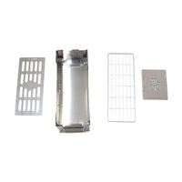 Portable Stainless Steel Camping Wood Stove with Grill Plate