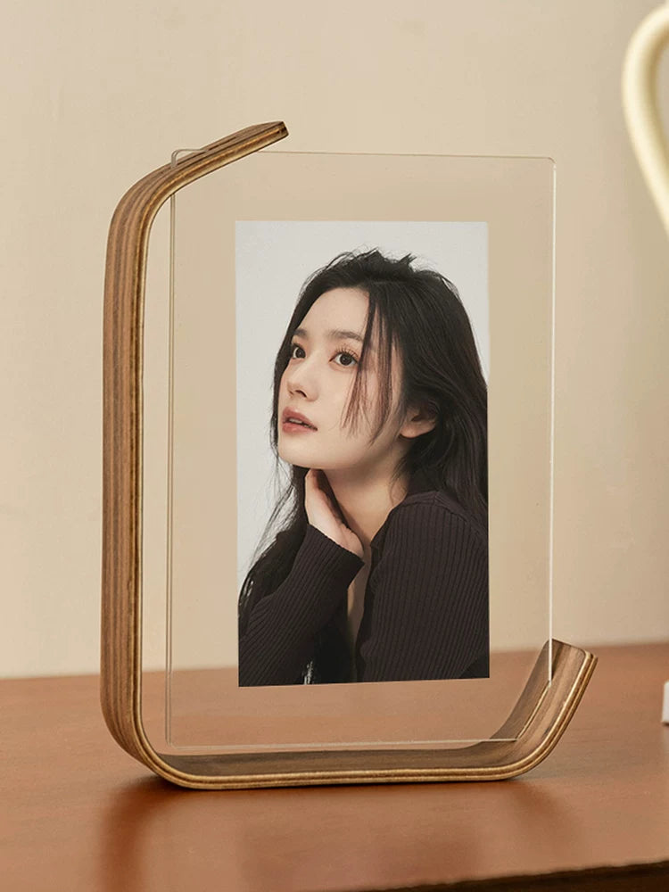 Creative Double-Sided Transparent Photo Frame for 6-inch Pictures, Desktop Display