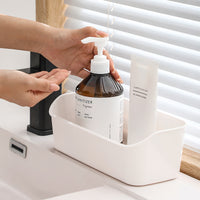 Sink Caddy Organizer for Sponges and Dish Soap, Drainer Tray for Kitchen and Bathroom