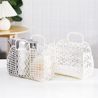 Portable Diamond Soft Bathroom Shower Caddy Basket Foldable Storage Organizer