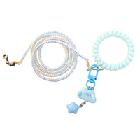 Parrot Flight Training Leash with Alloy Foot Ring, Lightweight Outdoor Tether, 140 cm