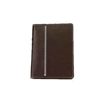 A7 Loose-Leaf Faux Leather Journal Notebook with Double Ring Binder, Portable Diary Planner