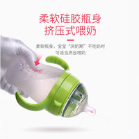 Wide-Neck Anti-Colic Baby Bottle with Nanometer Silver Silicone Nipple, Breast-Like Design for Easy Weaning