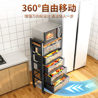 Multi-layer Kitchen Storage Basket Rack for Fruits and Vegetables, Floor-standing