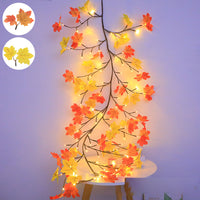 LED Rattan Vine String Lights for Christmas Indoor Wall Decor, Bendable Branch Lights with Remote