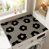 Floral Washing Machine Dust Cover Refrigerator Absorbent Mat Diatomaceous Earth Cabinet Pad