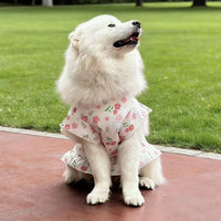 Breathable Summer Dog Dress Vest for Large Dogs, Lightweight Princess Style with Flutter Sleeves