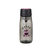 Portable Plastic Water Bottle with Tea Infuser and Silicone Lanyard for Students and Outdoor Activities