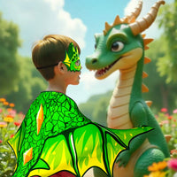 Kids Dinosaur Wing and Mask Set for Jurassic Theme Parties and Halloween