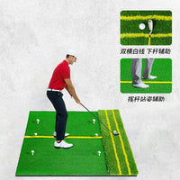 Portable Golf Hitting Mat 1.2*1.5m with Practice Accessories for Indoor Outdoor Training