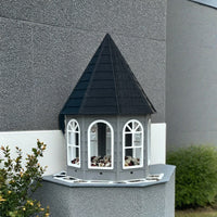 Outdoor Castle Bird Feeder Wall Mounted Metal Wild Bird Feeder for Garden Decoration