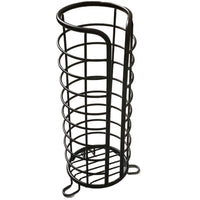 Wrought Iron Freestanding Toilet Paper Holder with Storage Shelf
