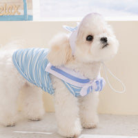 Pet Dog Sailor Collar Vest and Dress Set for Small to Medium Dogs