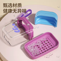 Portable Dopamine Soap Box Travel Mini Soap Case Transparent Sealed Double-Layer Draining Storage