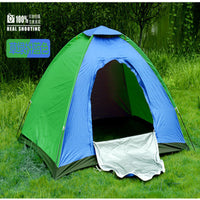 Portable 3-4 Person Camouflage Camping Tent, Waterproof UV Protection Single Layer for Outdoor Picnic
