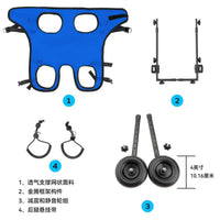 Pet Dog Wheelchair for Rehabilitation and Walking Assistance - Adjustable Mobility Cart for Disabled Dogs