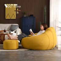 Lazy Sofa Bean Bag Chair with Footrest, EPP Filling, Washable Cover, Single Person Lounger for Balcony Bedroom