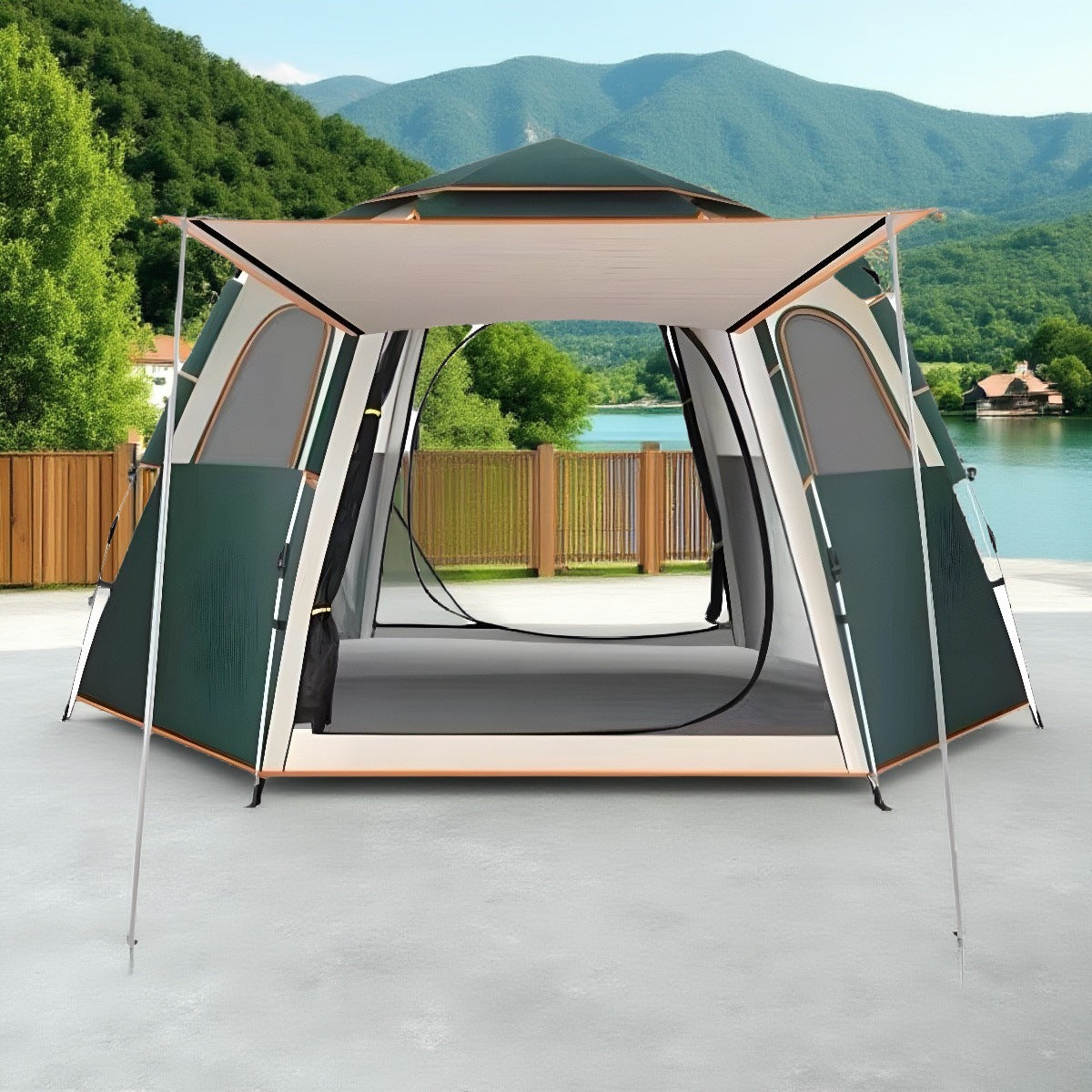 Automatic Pop-Up Camping Tent for Outdoor Travel, Sun Protection & Rainproof, Portable Beach Shelter