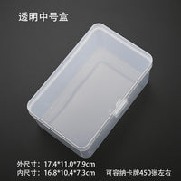 Clear Large Capacity Trading Card Storage Box with Flip Lid, Dustproof Collector Organizer for Star Cards