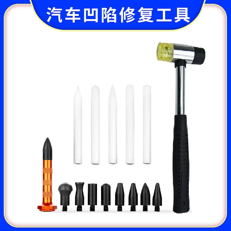 Car Dent Repair Rubber Hammer and Knockdown Pen Set for Paintless Dent Removal (PDR)