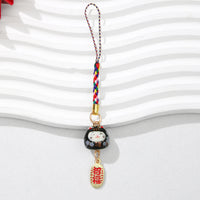Lucky Cat Ceramic Keychain with Lanyard for Bags and Phones