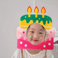 Children's Day Birthday Party Headgear Photo Props - Cake and Gift Box Designs