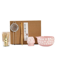 5-Piece Matcha Tea Set with Teabowl, Whisk, Scoop, and Stand, Kiln-Glazed Ceramic, European FCM Certified