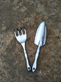 Mini Garden Tool Set: Magnesium Aluminum Alloy Trowel & Rake for Potted Plants & Gardening