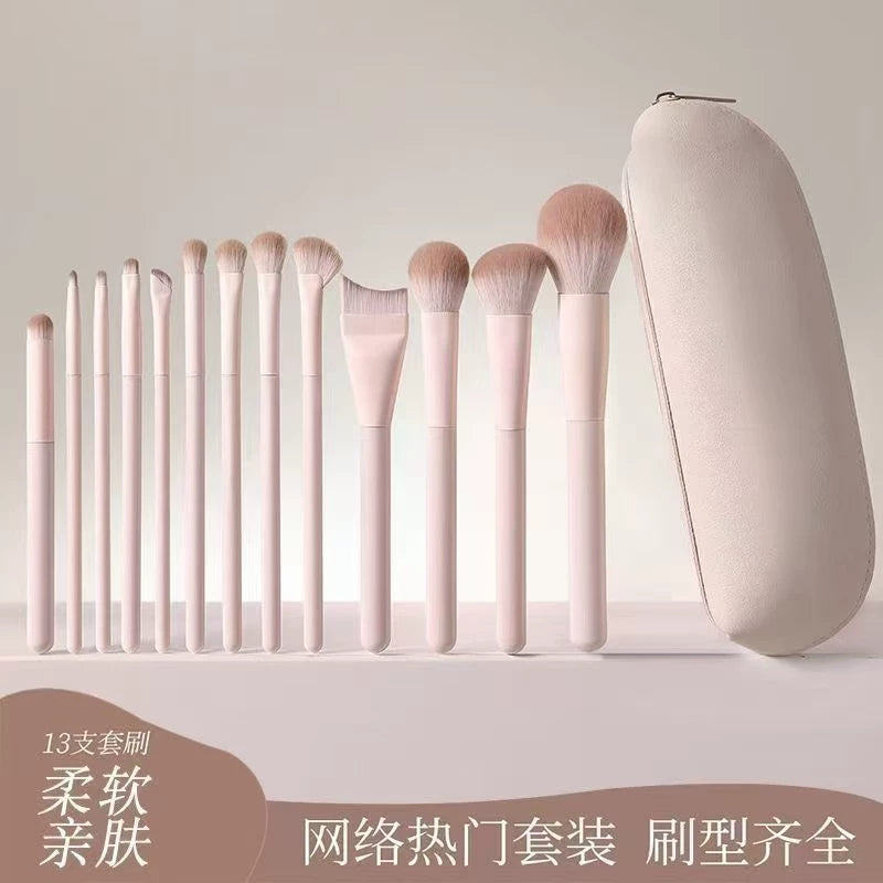 Taoyao 7-13 Piece Pink Makeup Brush Set for Beginners