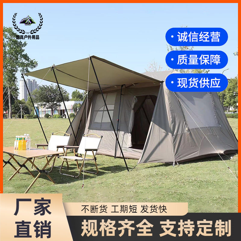Automatic Pop-Up Camping Tent Double Layer Waterproof Sunshade for Outdoor Activities
