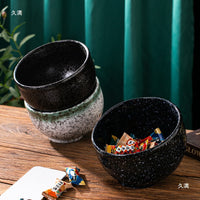 Japanese Ceramic Office Coffee Table Fruit Peel Storage Ashtray KTV Ashtray Creative Small Desktop Trash Can