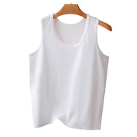 Women's Plus Size Cotton Vest for Middle-Aged & Elderly, Sleeveless Undershirt with Print