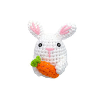 Cartoon Pink and White Bunny Crochet Kit DIY Handmade Yarn Doll
