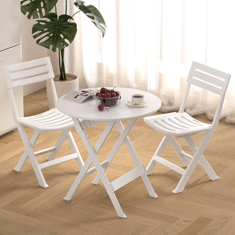 Portable Folding Round Table and Chair Set for Outdoor Camping and Home Use