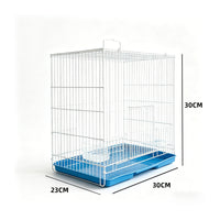 Portable Transparent Bird Cage for Parrots and Small Birds, Large Space Foldable Travel Cage with Enhanced Wire