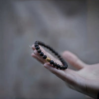 Vintage Agarwood Buddha Beads Bracelet for Men and Women, Lucky Charm and Calming Gift