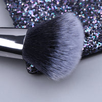 Zhuoerya Mini Portable 4-Piece Cosmetic Brush Set with Pouch