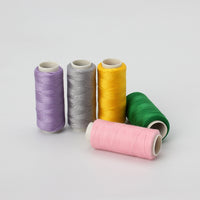 Household Hand Sewing Machine Thread Set - Practical Colorfast Polyester Sewing Thread for DIY Crafts - 12 Color Assortment