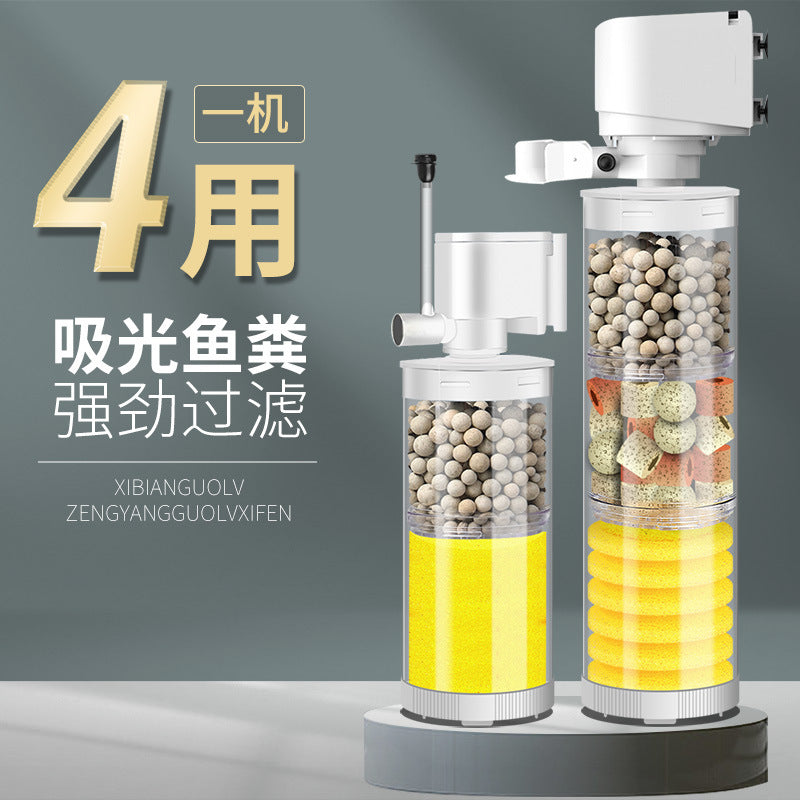 3-in-1 Aquarium Internal Filter with Submersible Pump for Water Circulation, Oxygenation, and Waste Removal