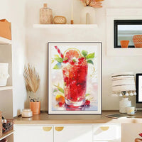 DIY Fruit Cup Diamond Painting Kit Full Drill Embroidery Cross Stitch Home Decor Gift