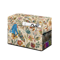 Nordic Floral Sewing Machine Dust Cover, Foldable & Washable with Side Mesh, Customizable Print
