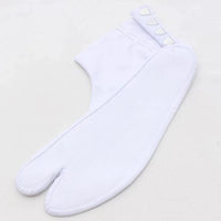 Japanese Traditional Cotton Tabi Socks with Four Clasps for Geta Kimono