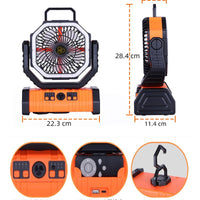 Portable Magnetic Mist Fan with LED Light, Rechargeable, Clip-on for Camping & Outdoor Use