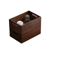 Solid Wood Storage Box with Lid, Multi-layer Divided Organizer for Home Sundries, Snacks, Tea Sets, Books