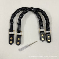 Bamboo Handle with Leather Buckle and Rivets for DIY Bag Making