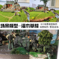 Mixed Color Flower Cluster Model for Diorama and Architectural Scenery